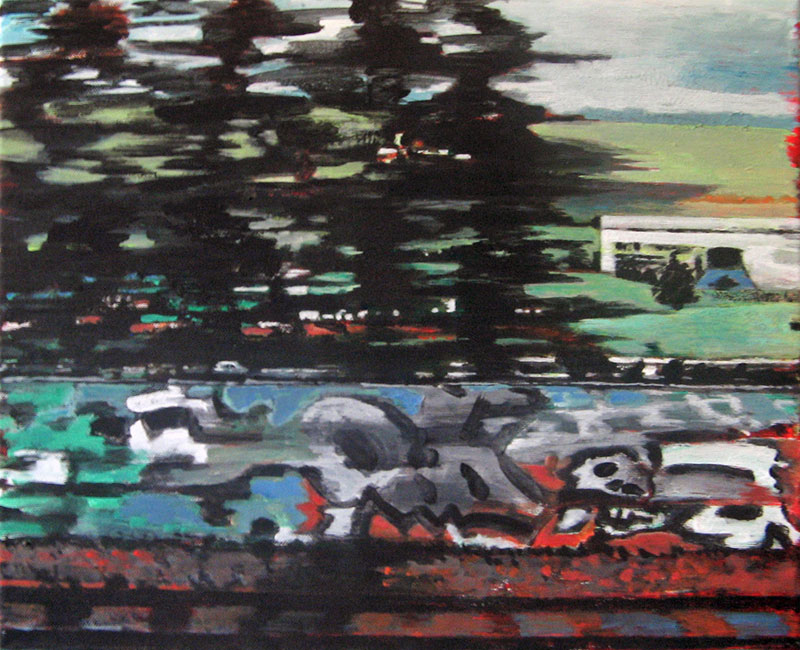 Vue du train  - Acrylique sur toile – 41 x 33 – 2010-11