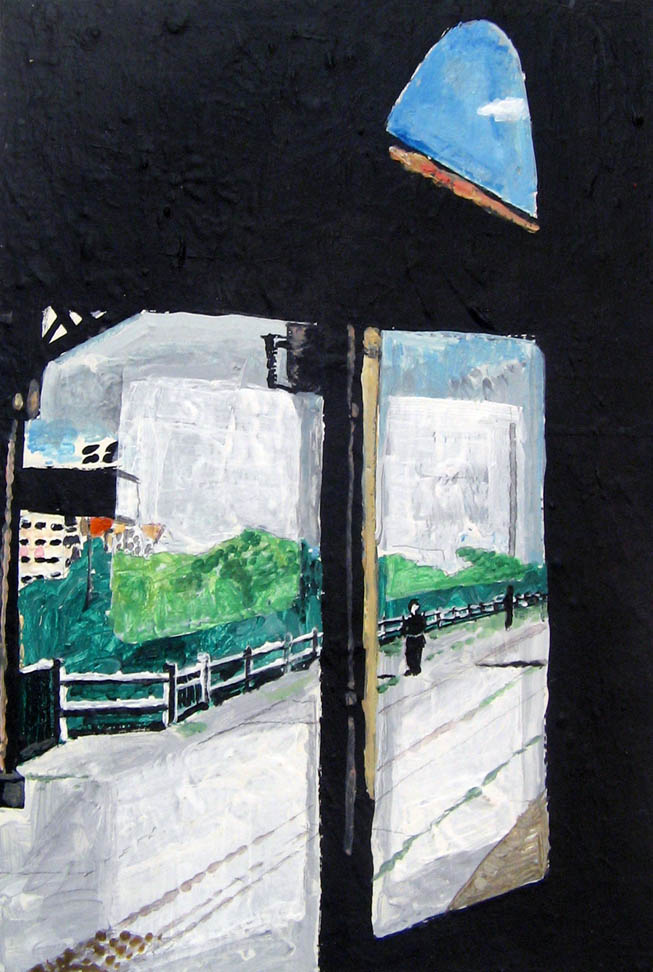 Le quai-Acrylique sur carton-22 x 33 - 2010-11
