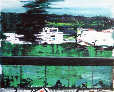 Vue du train  - Acrylique sur toile – 41 x 33 – 2010-11