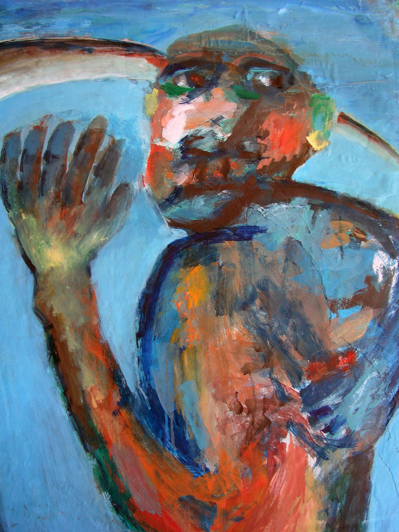 L'homme aux six doigts  - h.s. affiche - 102 x 160 – détail – 1995